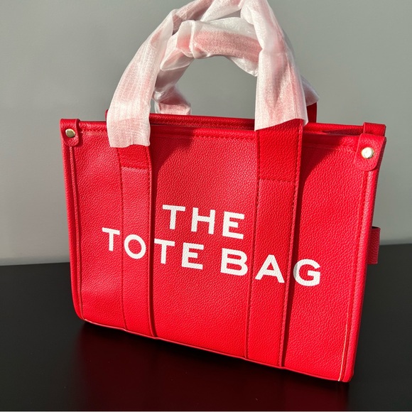 NEW Small The Tote Bag Red and Black Purse Crossbody - Picture 10 of 16